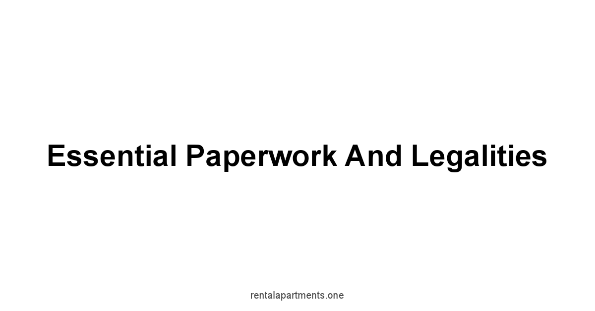 Essential Paperwork and Legalities