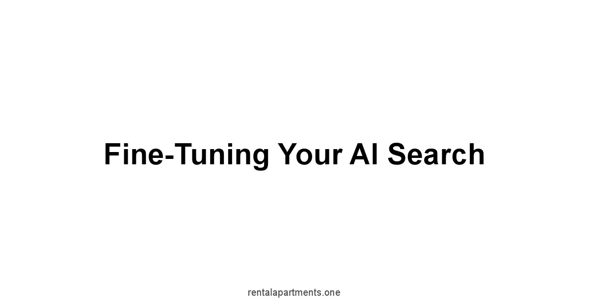 Fine-Tuning Your AI Search