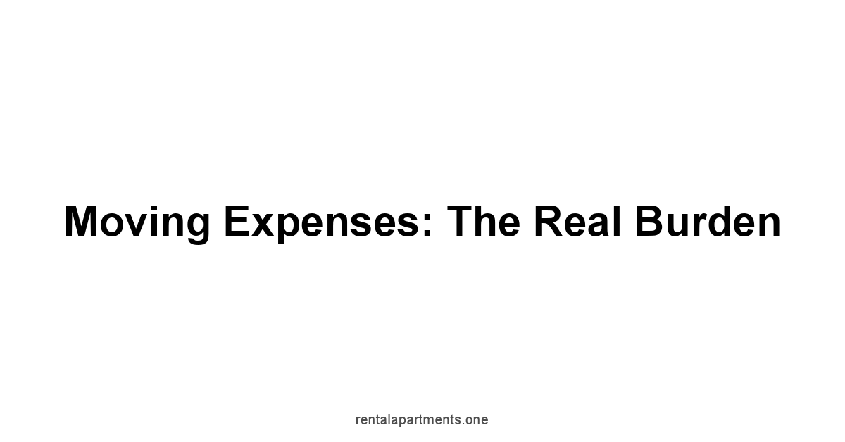 Moving Expenses: The Real Burden