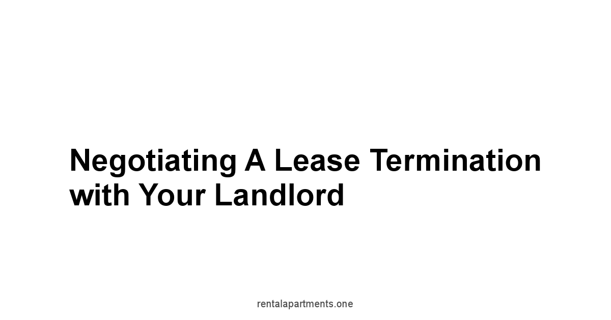 Negotiating a Lease Termination with Your Landlord