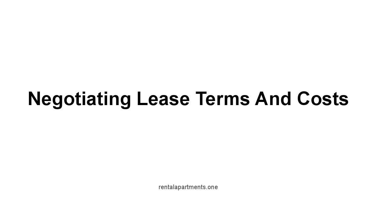 Negotiating Lease Terms and Costs