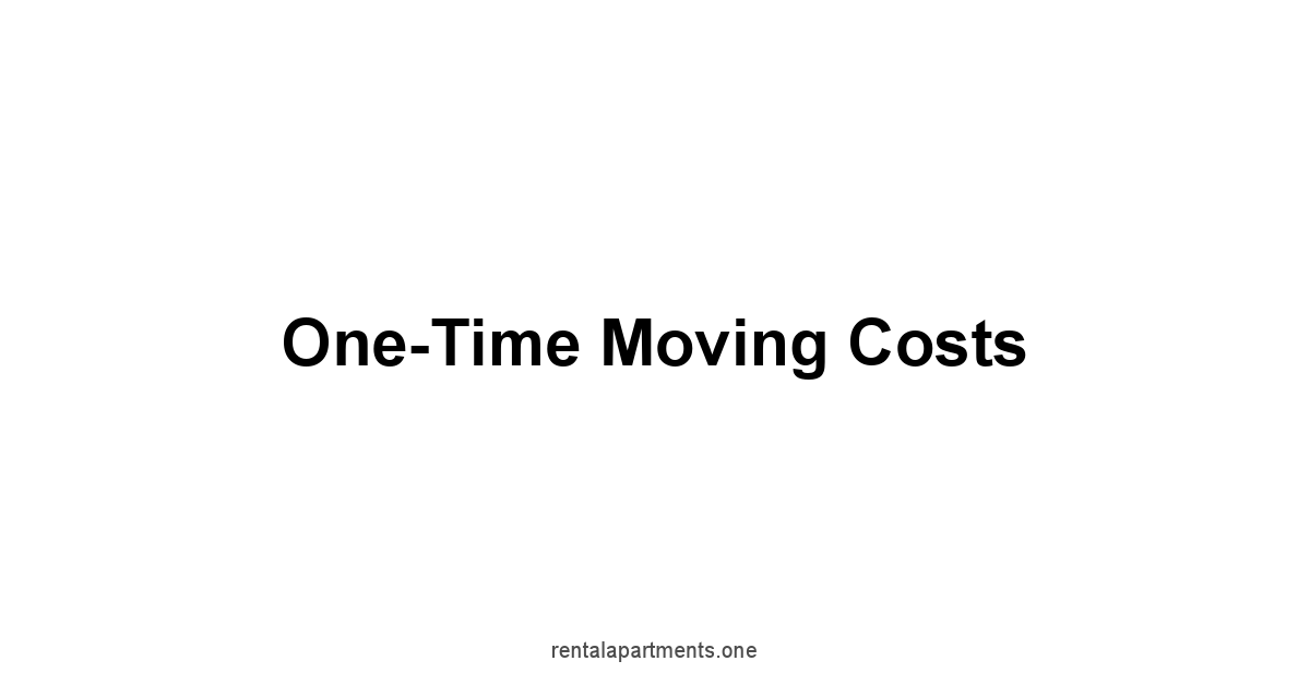 One-Time Moving Costs