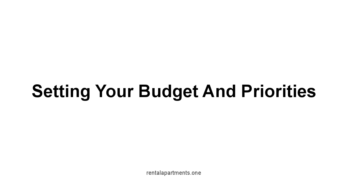 Setting Your Budget and Priorities