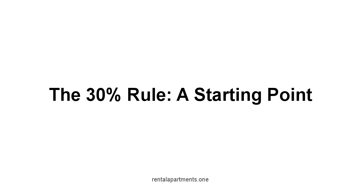 The 30% Rule: A Starting Point